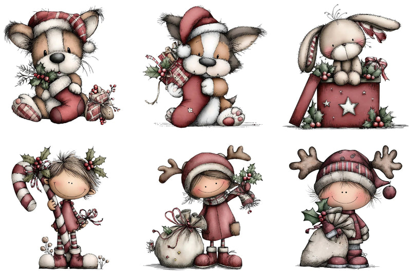 Whimsical Christmas Clipart Bundle - CraftNest - Digital Crafting and Art