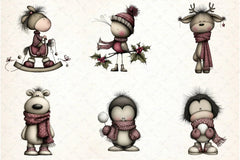Whimsical Christmas Design Clipart Bundle - CraftNest - Digital Crafting and Art