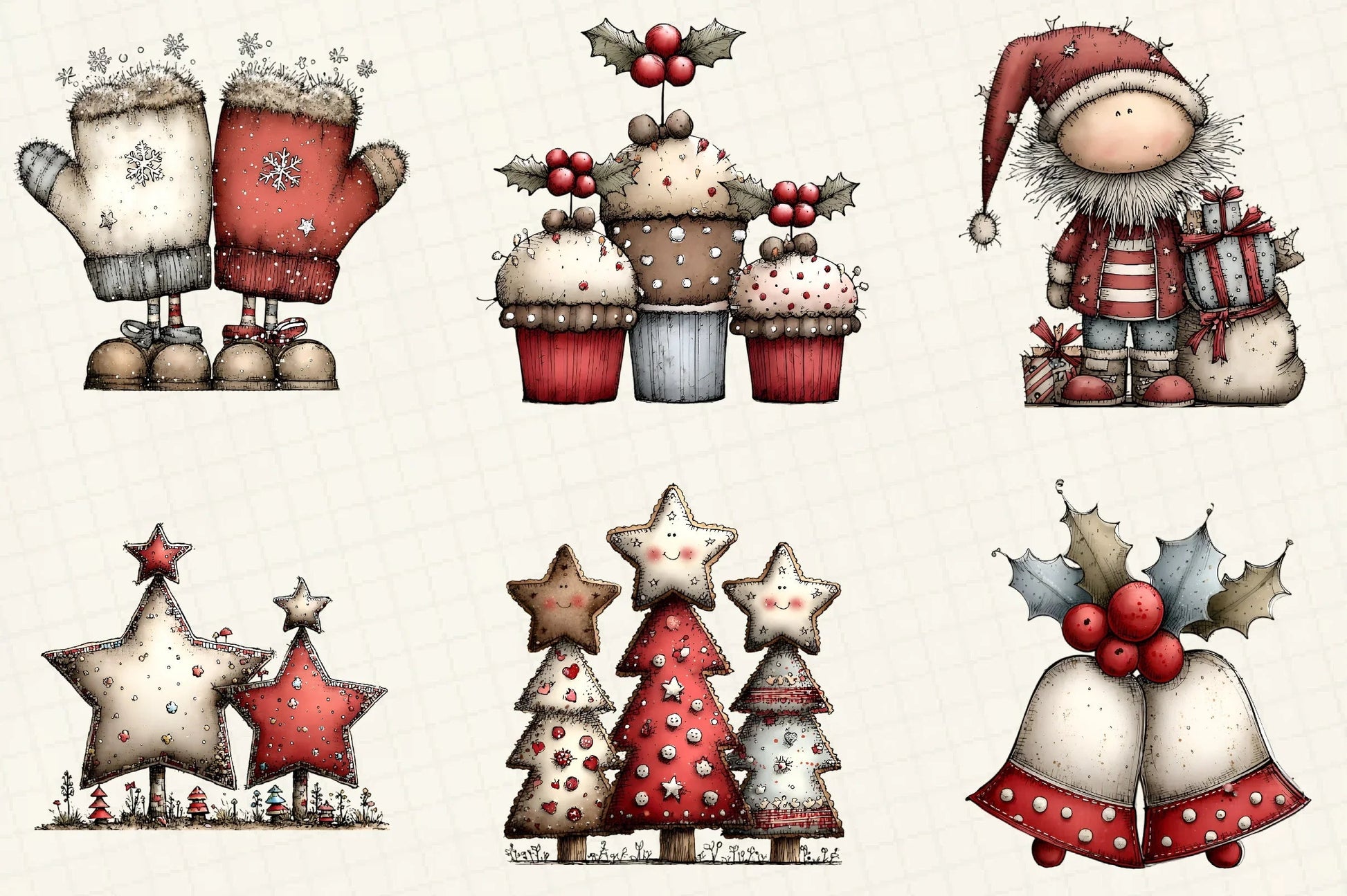 Whimsical Christmas Clipart Bundle - CraftNest - Digital Crafting and Art