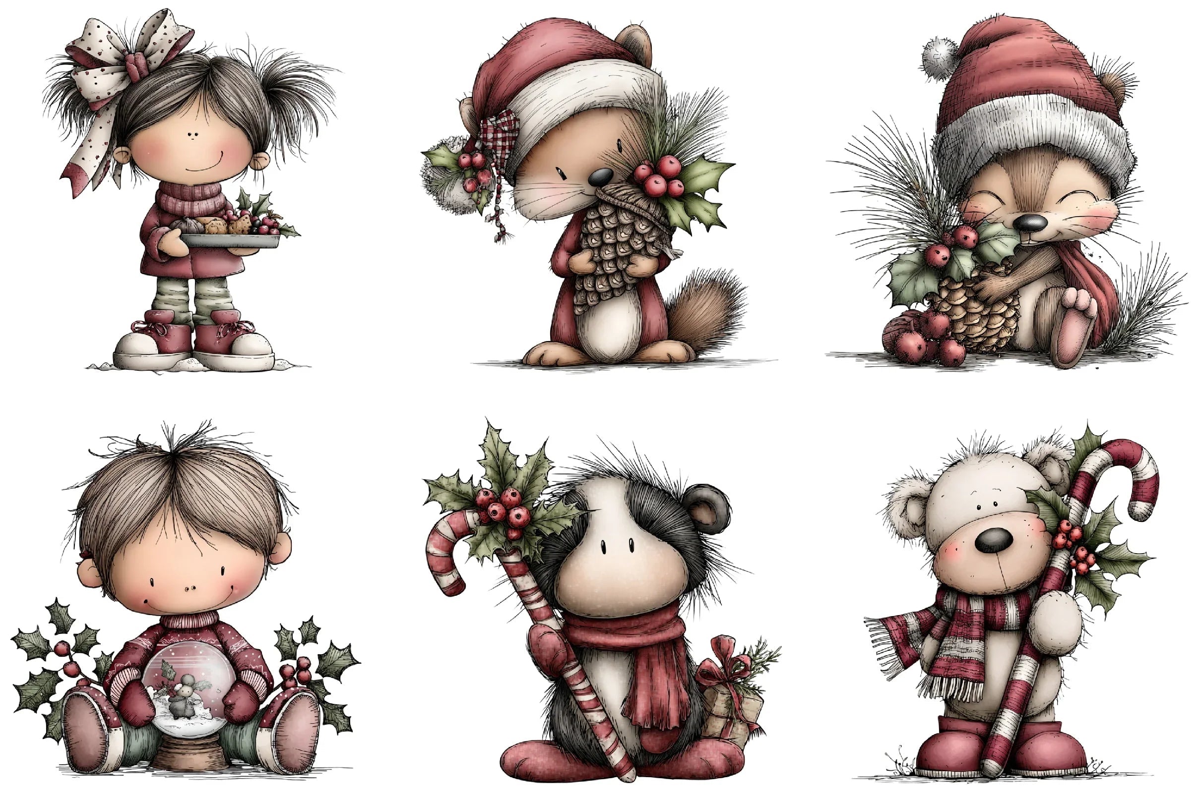 Whimsical Christmas Clipart Bundle - CraftNest - Digital Crafting and Art