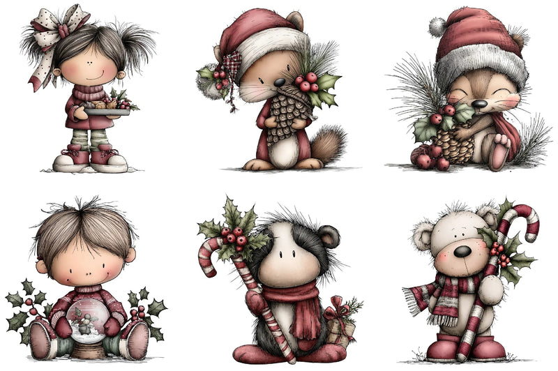 Whimsical Christmas Clipart Bundle - CraftNest - Digital Crafting and Art