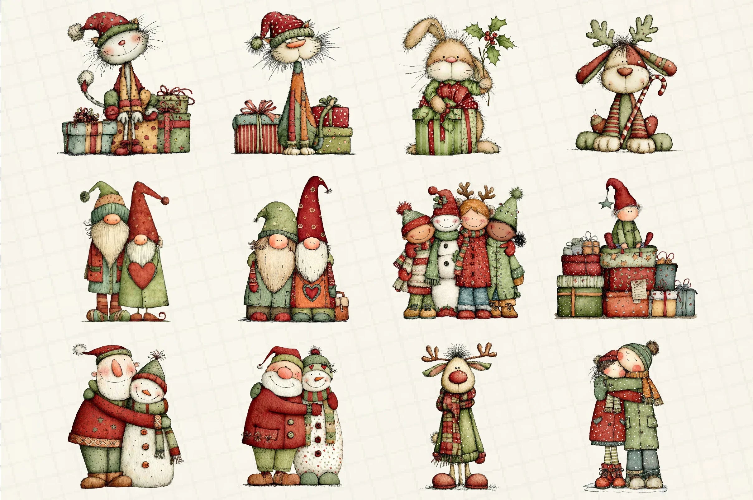 Whimsical Christmas Clipart Bundle - CraftNest - Digital Crafting and Art