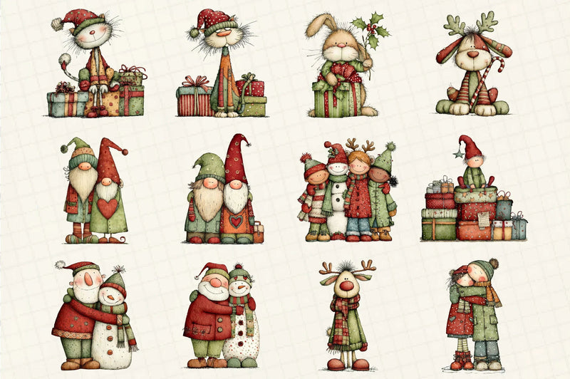 Whimsical Christmas Clipart Bundle - CraftNest - Digital Crafting and Art