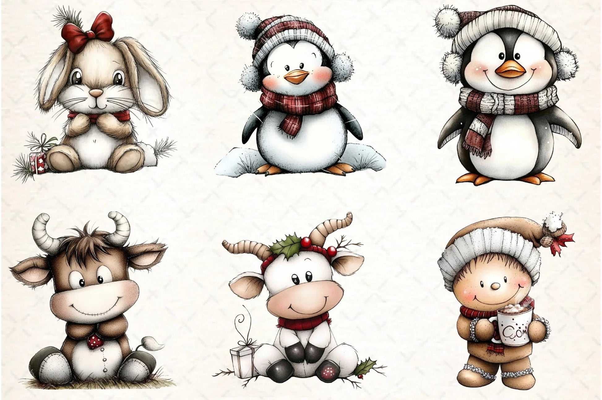 Whimsical Christmas Design Clipart Bundle - CraftNest - Digital Crafting and Art