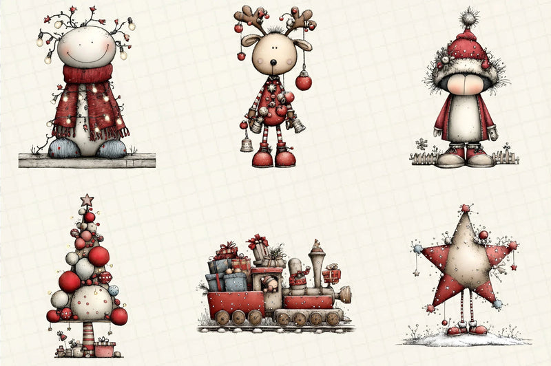 Whimsical Christmas Clipart Bundle - CraftNest - Digital Crafting and Art