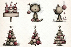 Whimsical Christmas Design Clipart Bundle - CraftNest - Digital Crafting and Art