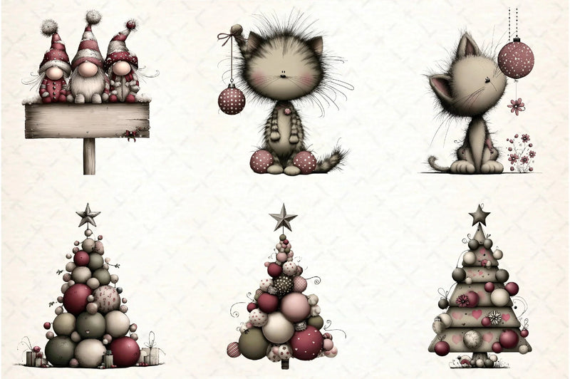 Whimsical Christmas Design Clipart Bundle - CraftNest - Digital Crafting and Art