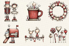 Whimsical Christmas Clipart Bundle - CraftNest - Digital Crafting and Art