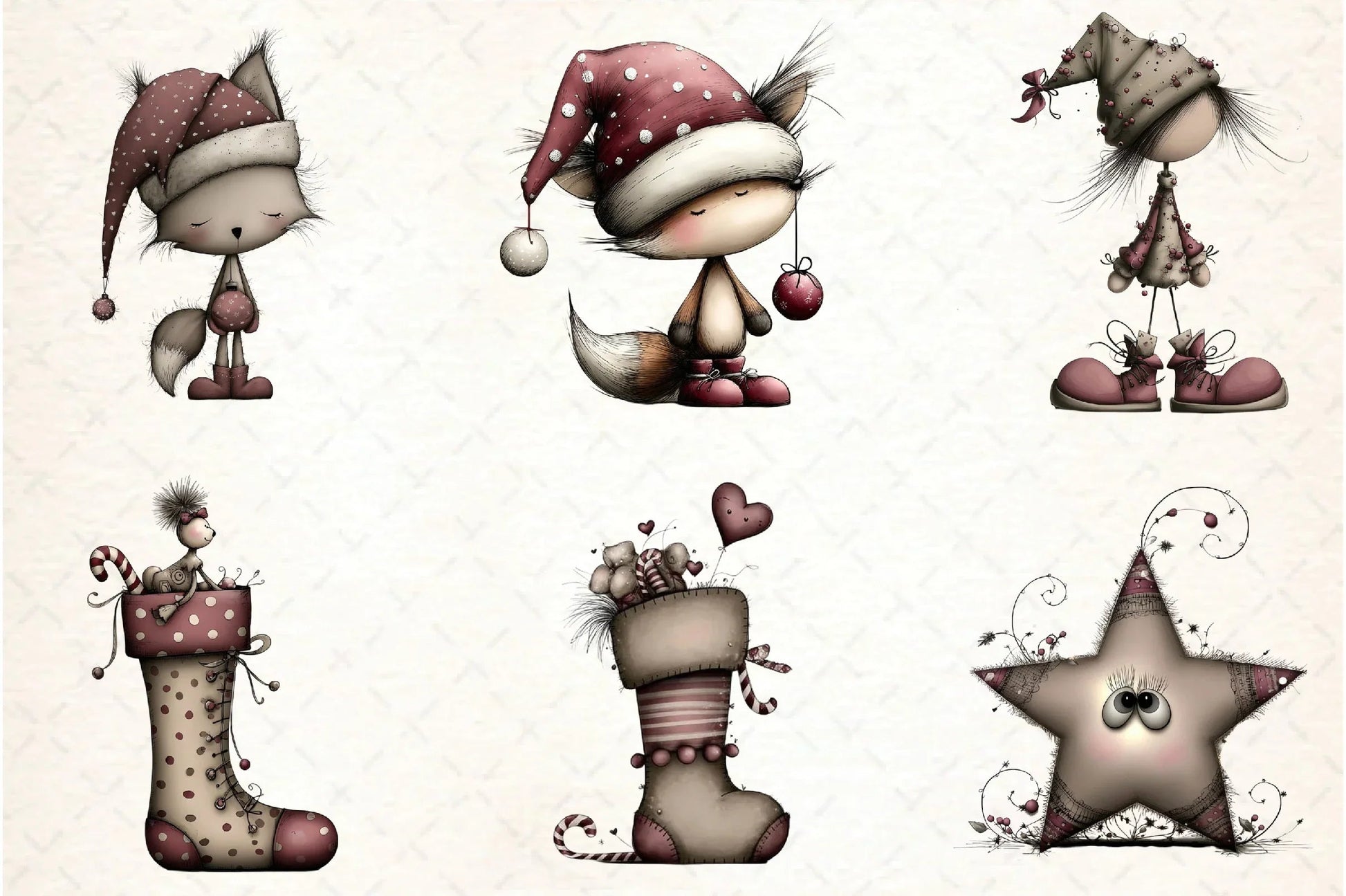 Whimsical Christmas Design Clipart Bundle - CraftNest - Digital Crafting and Art
