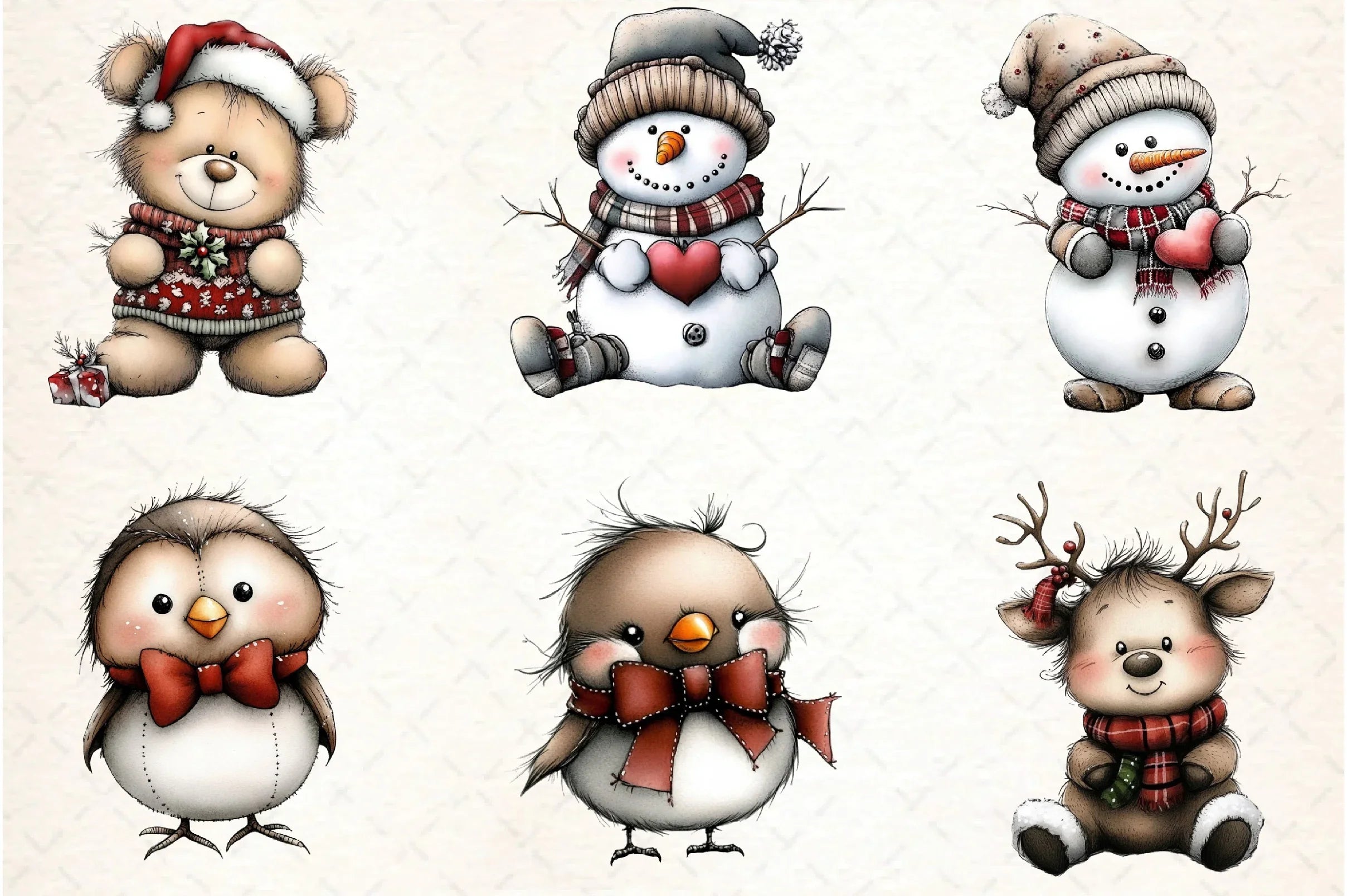 Whimsical Christmas Design Clipart Bundle - CraftNest - Digital Crafting and Art