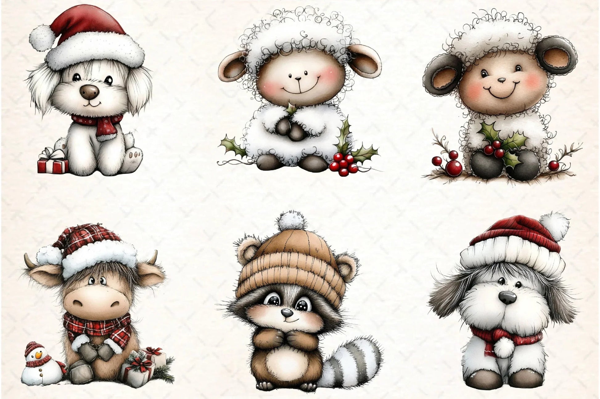 Whimsical Christmas Design Clipart Bundle - CraftNest - Digital Crafting and Art