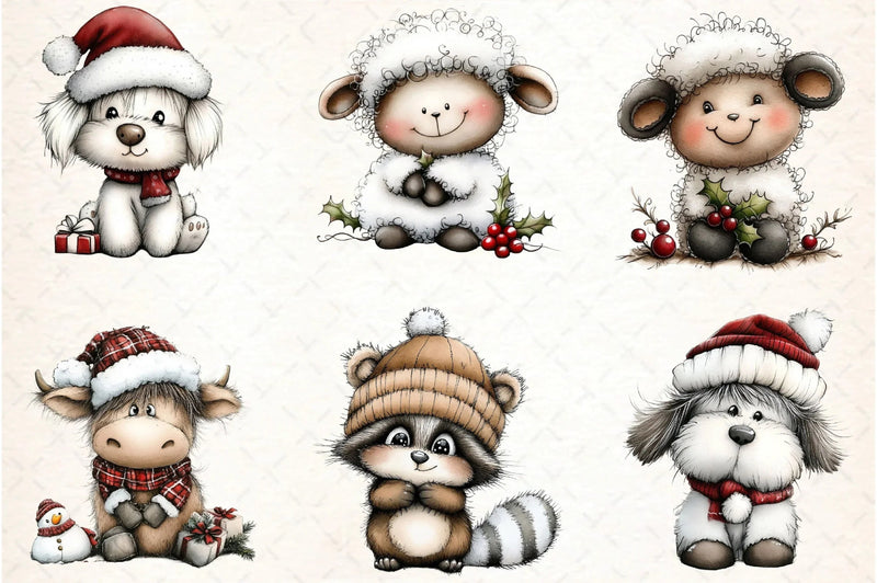 Whimsical Christmas Design Clipart Bundle - CraftNest - Digital Crafting and Art