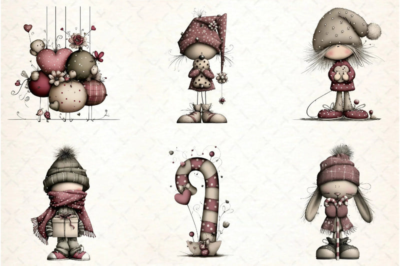 Whimsical Christmas Design Clipart Bundle - CraftNest - Digital Crafting and Art