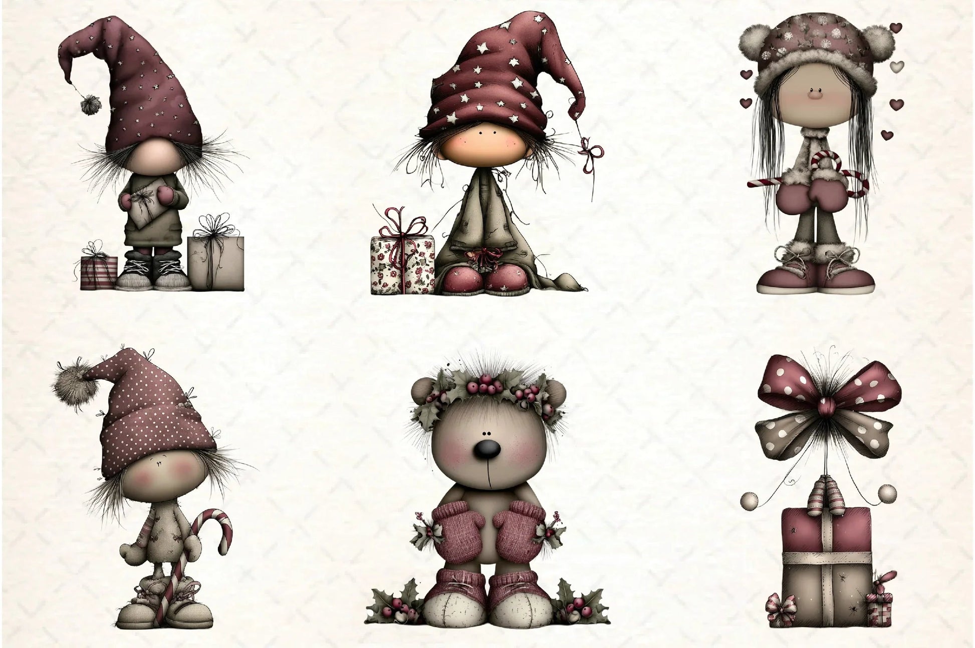 Whimsical Christmas Design Clipart Bundle - CraftNest - Digital Crafting and Art