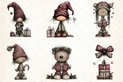Whimsical Christmas Design Clipart Bundle - CraftNest - Digital Crafting and Art