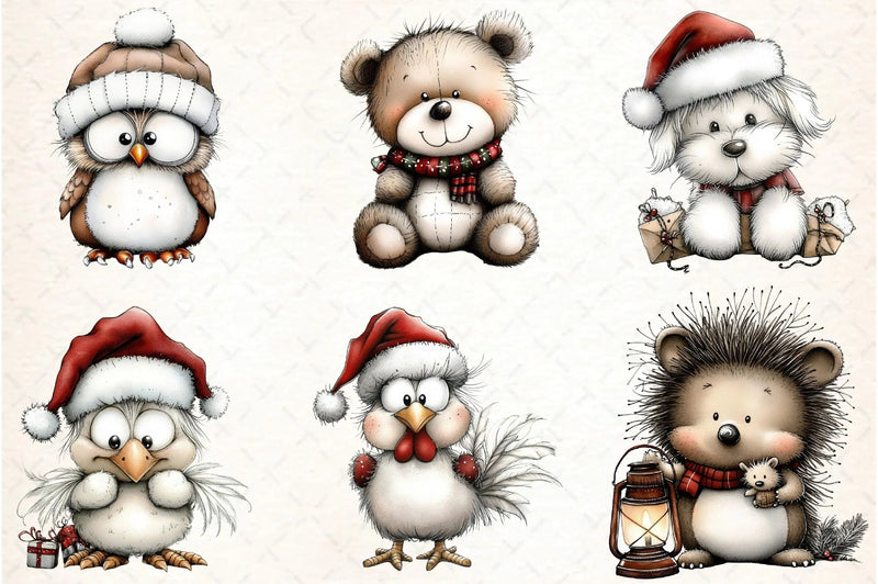 Whimsical Christmas Design Clipart Bundle - CraftNest - Digital Crafting and Art