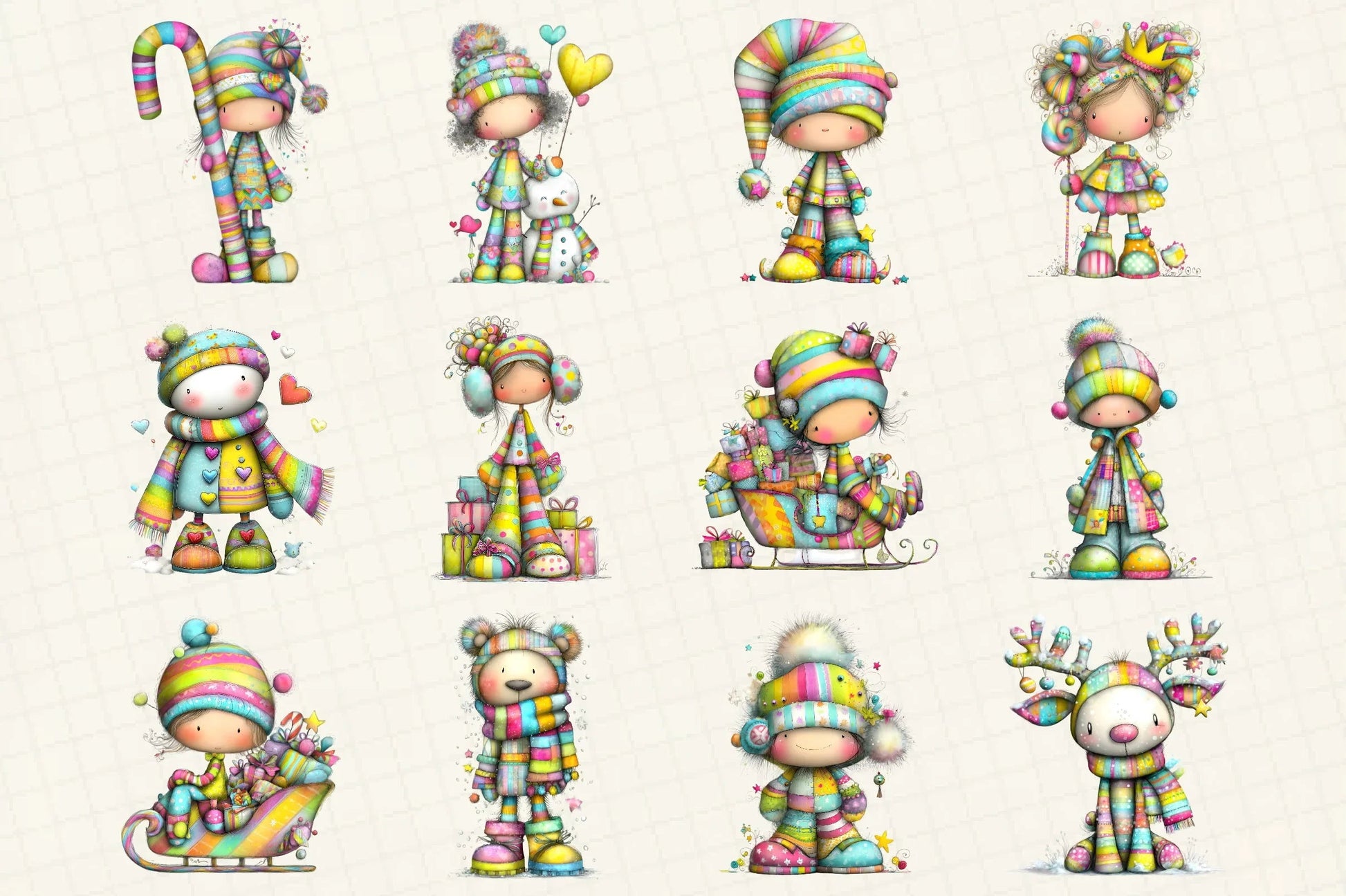 Whimsical Christmas Clipart Bundle - CraftNest - Digital Crafting and Art