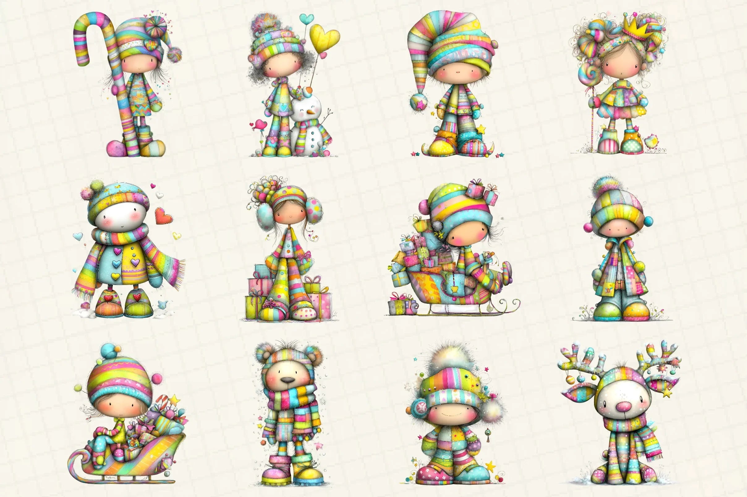 Whimsical Christmas Clipart Bundle - CraftNest - Digital Crafting and Art