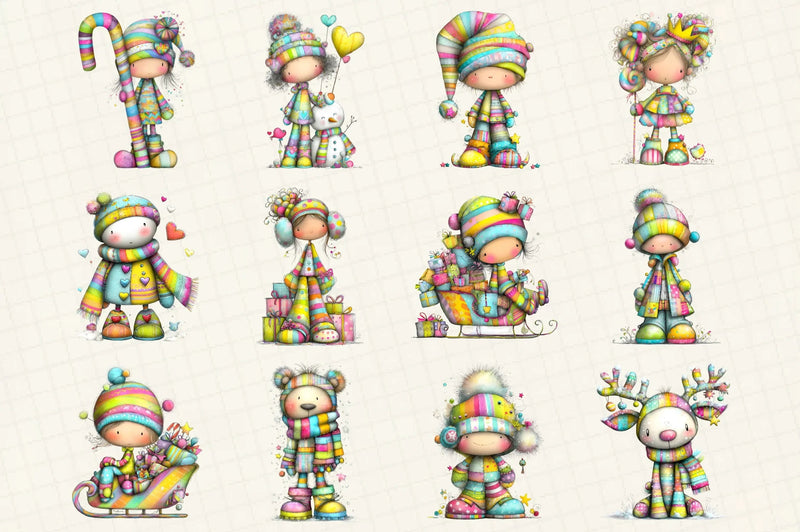 Whimsical Christmas Clipart Bundle - CraftNest - Digital Crafting and Art