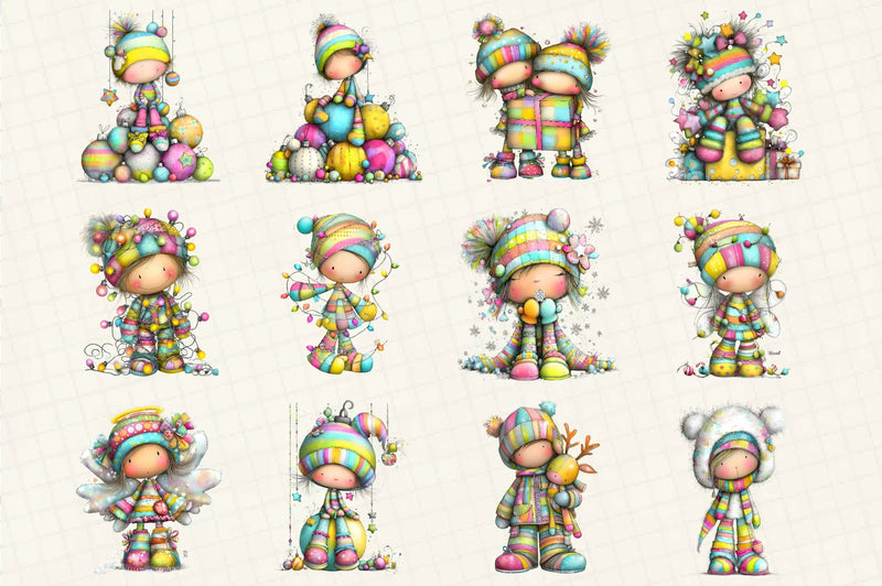Whimsical Christmas Clipart Bundle - CraftNest - Digital Crafting and Art