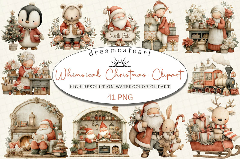 Whimsical Christmas Clipart Bundle - CraftNest - Digital Crafting and Art