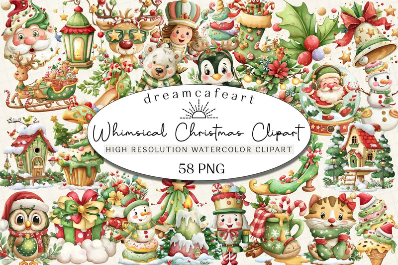 Whimsical Christmas Design Clipart Bundle - CraftNest - Digital Crafting and Art