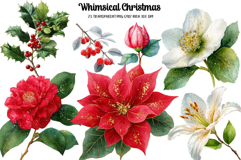 Whimsical Christmas Clipart Bundle - CraftNest - Digital Crafting and Art