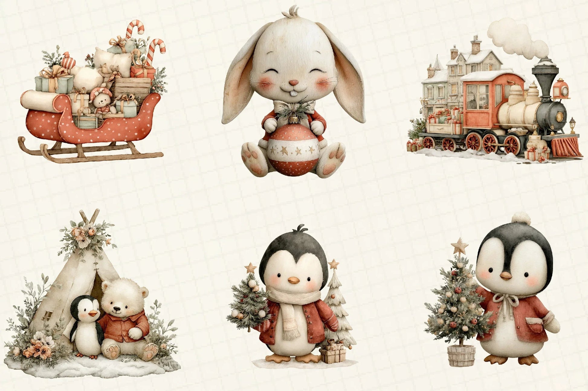 Whimsical Christmas Clipart Bundle - CraftNest - Digital Crafting and Art