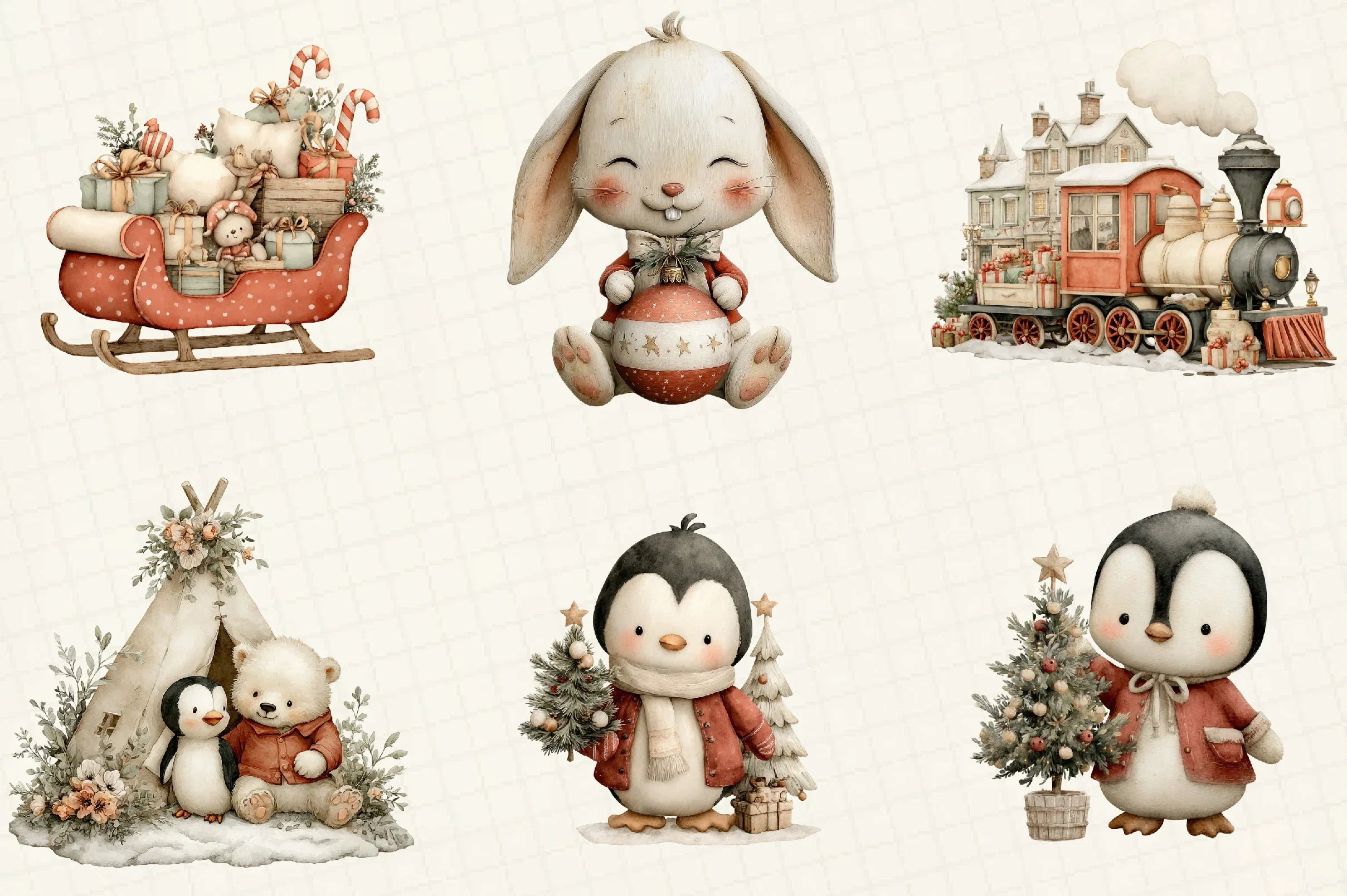 Whimsical Christmas Clipart Bundle - CraftNest - Digital Crafting and Art