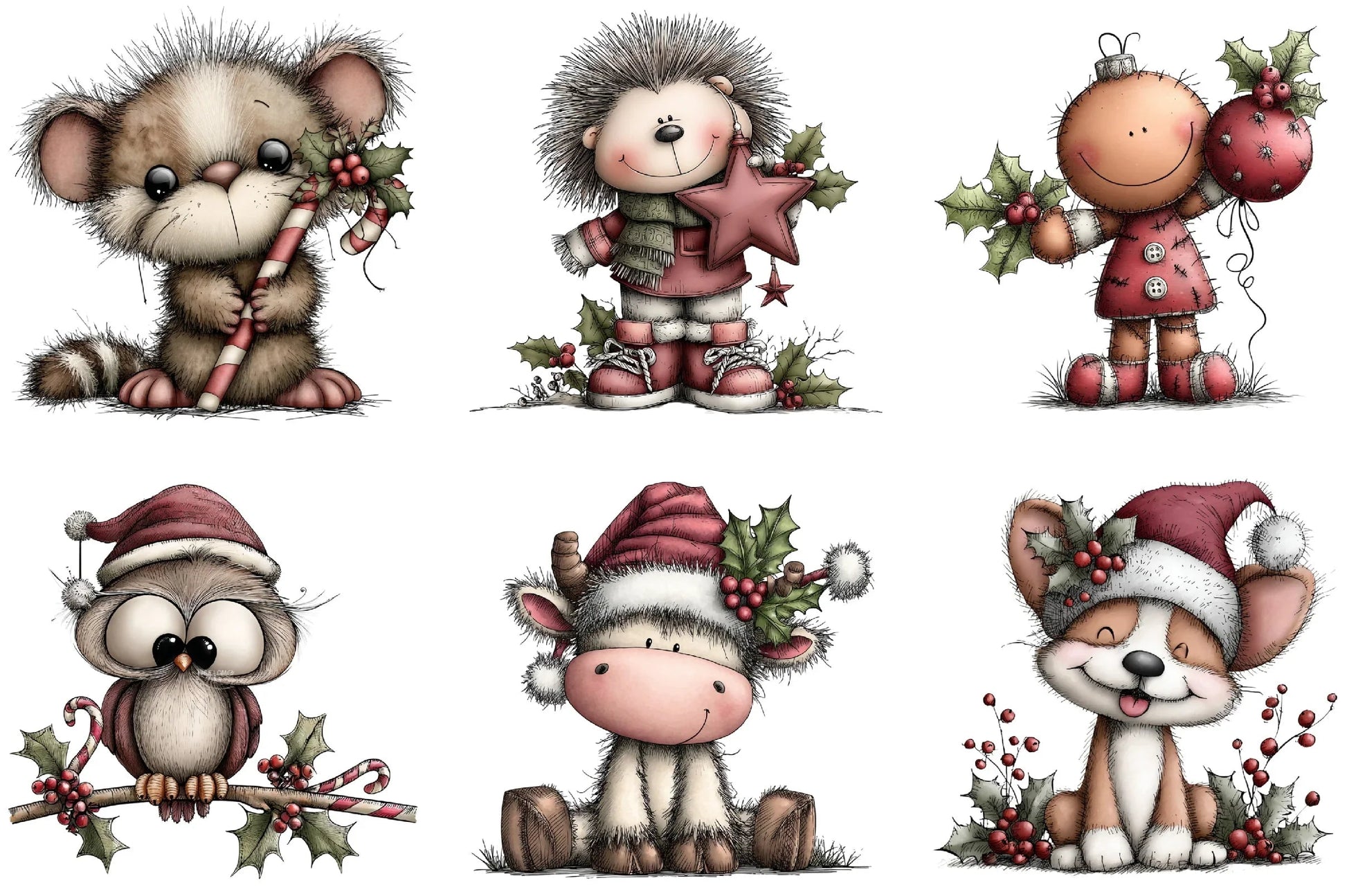 Whimsical Christmas Clipart Bundle - CraftNest - Digital Crafting and Art