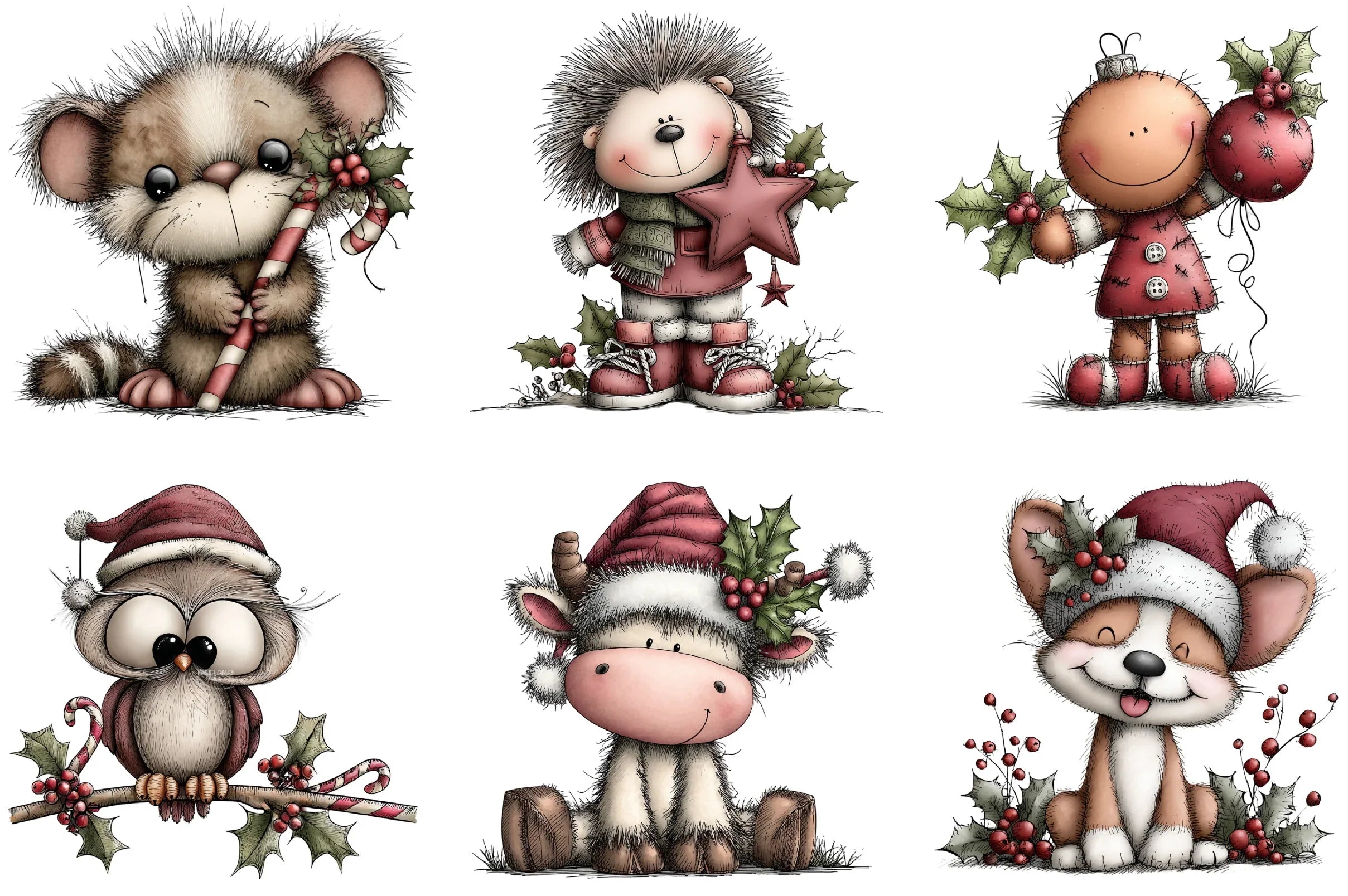 Whimsical Christmas Clipart Bundle - CraftNest - Digital Crafting and Art