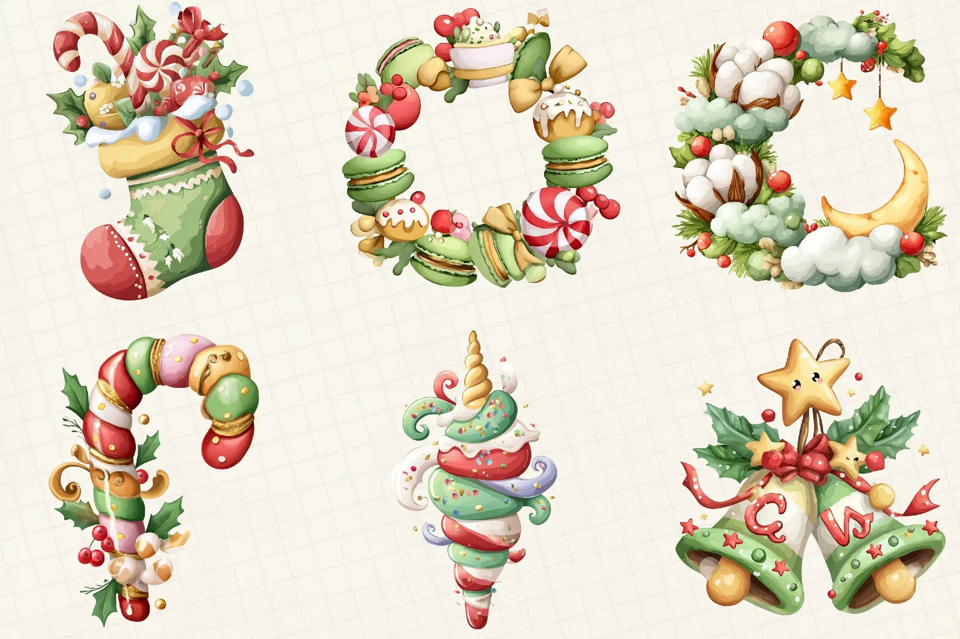 Whimsical Christmas Design Clipart Bundle - CraftNest - Digital Crafting and Art