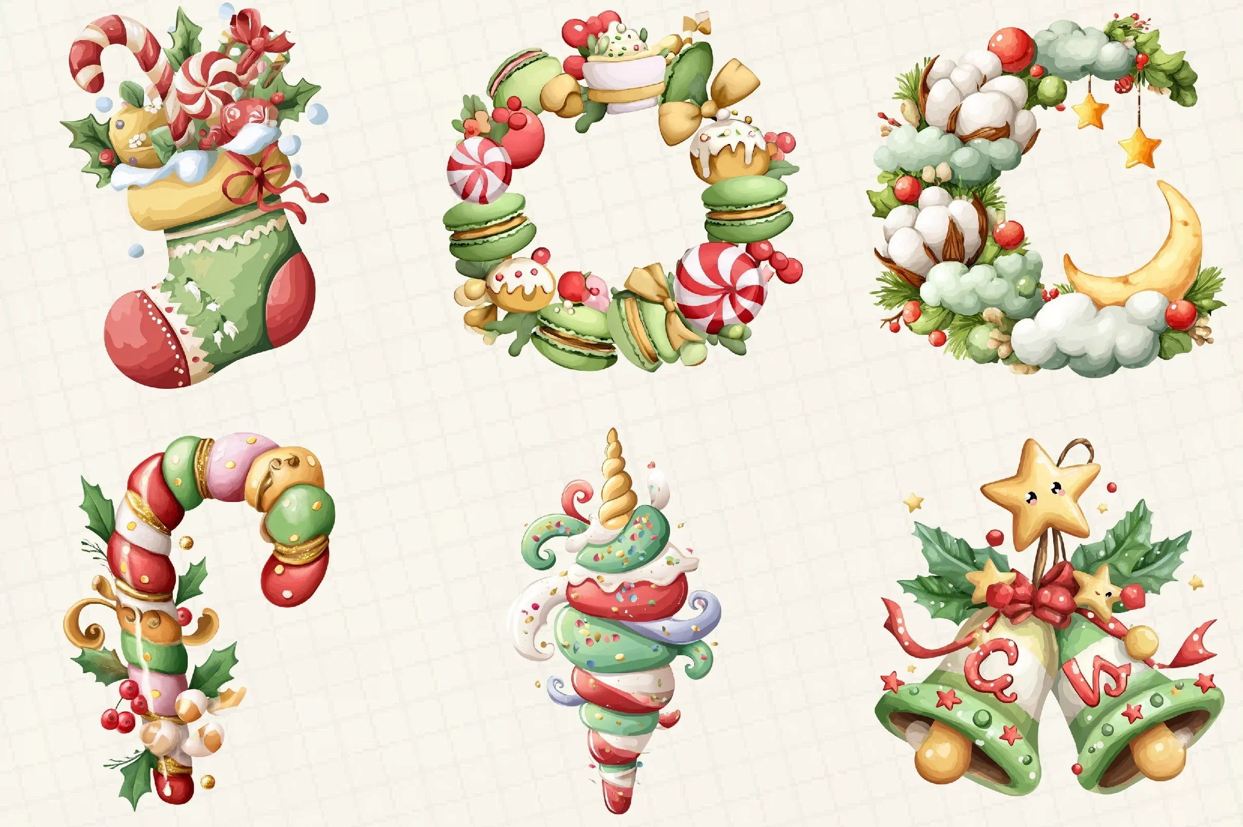 Whimsical Christmas Design Clipart Bundle - CraftNest - Digital Crafting and Art