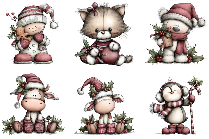 Whimsical Christmas Clipart Bundle - CraftNest - Digital Crafting and Art