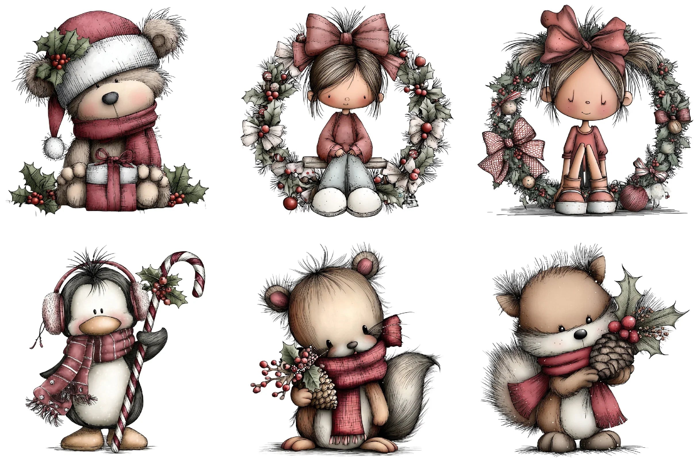 Whimsical Christmas Clipart Bundle - CraftNest - Digital Crafting and Art