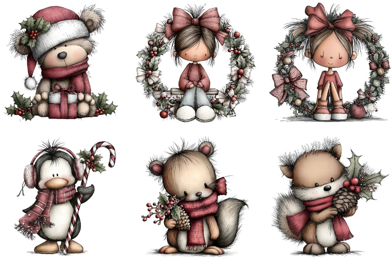 Whimsical Christmas Clipart Bundle - CraftNest - Digital Crafting and Art