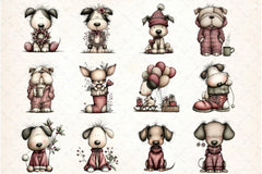 Whimsical Christmas Dog Clipart Bundle - CraftNest - Digital Crafting and Art
