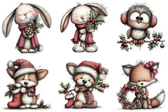 Whimsical Christmas Girls Clipart Bundle - CraftNest - Digital Crafting and Art