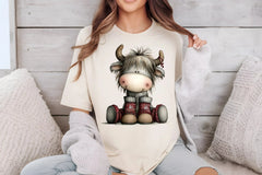 Whimsical Christmas Highland Cow Clipart Bundle - CraftNest - Digital Crafting and Art