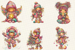 Whimsical Christmas Kids Clipart Bundle - CraftNest - Digital Crafting and Art