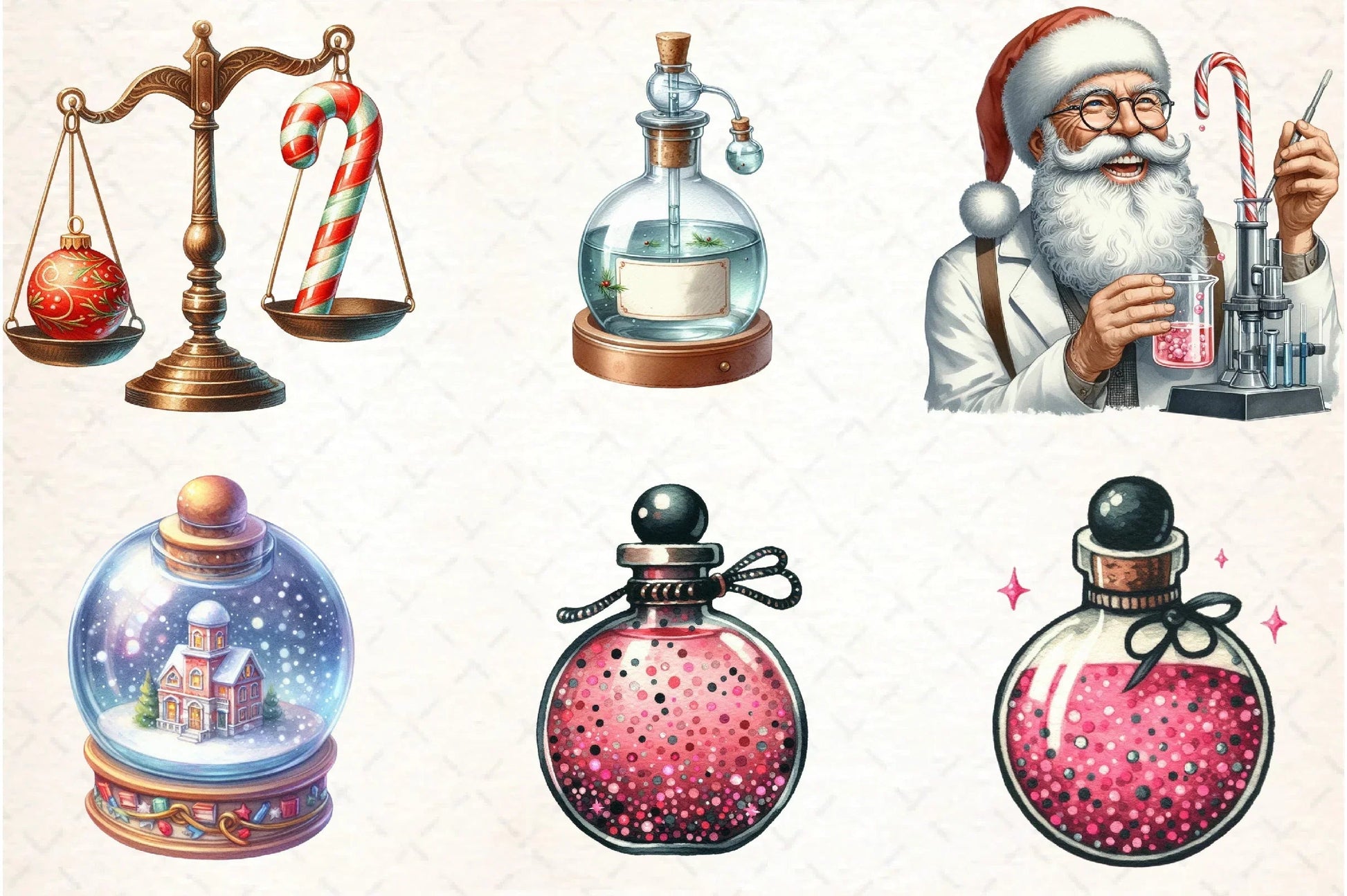 Whimsical Christmas Lab Clipart Bundle - CraftNest - Digital Crafting and Art