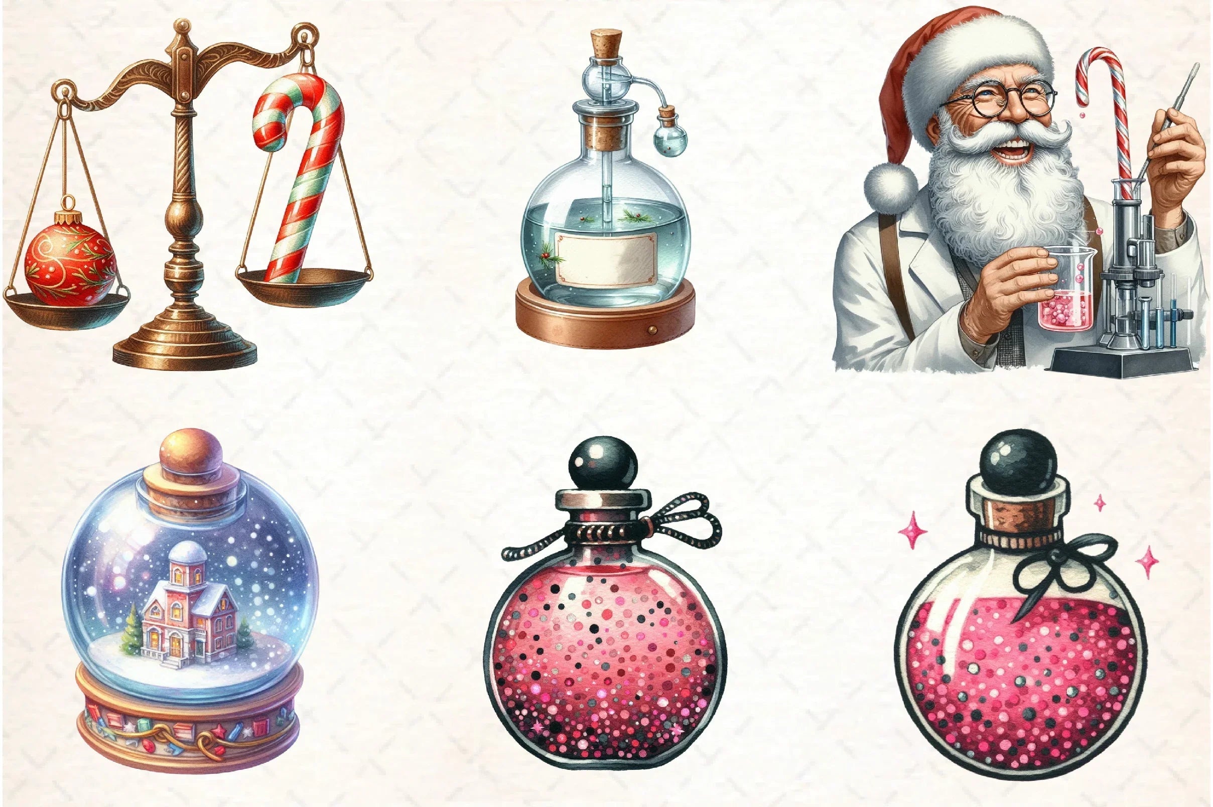 Whimsical Christmas Lab Clipart Bundle - CraftNest - Digital Crafting and Art
