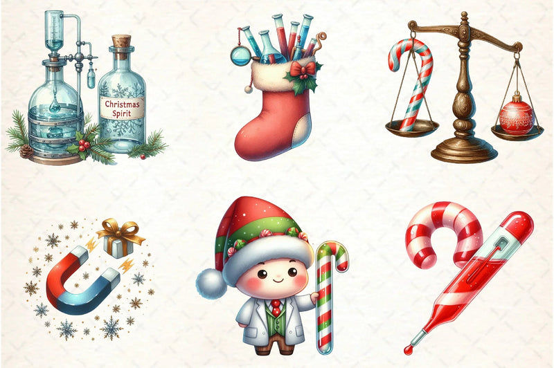 Whimsical Christmas Lab Clipart Bundle - CraftNest - Digital Crafting and Art