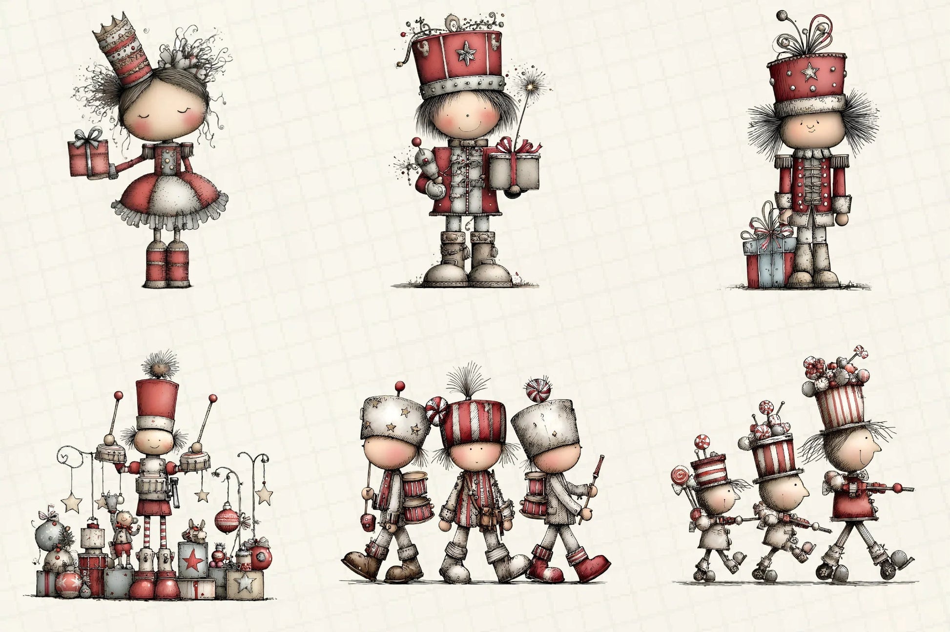 Whimsical Christmas Nutcracker Clipart Bundle - CraftNest - Digital Crafting and Art