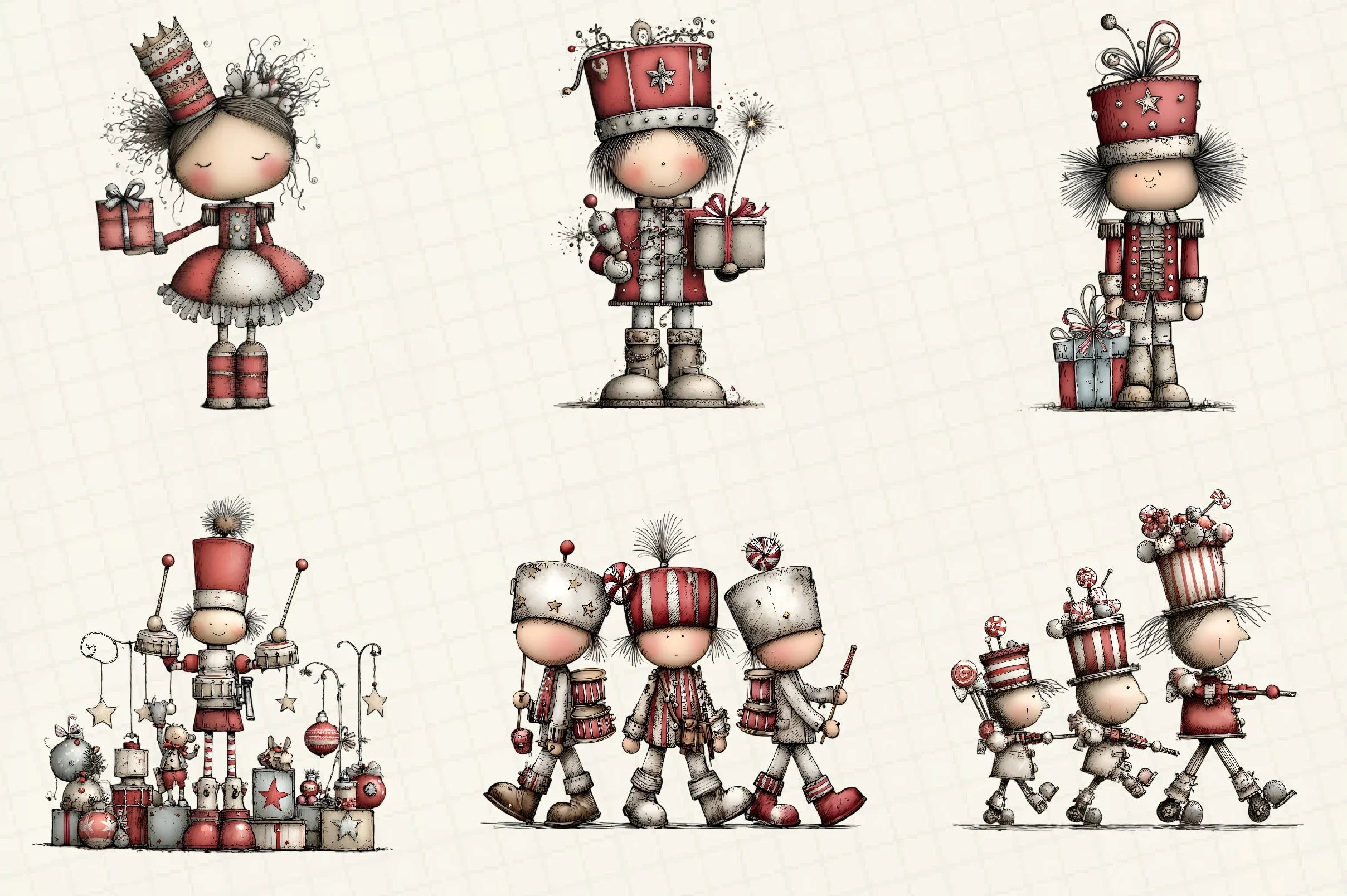 Whimsical Christmas Nutcracker Clipart Bundle - CraftNest - Digital Crafting and Art