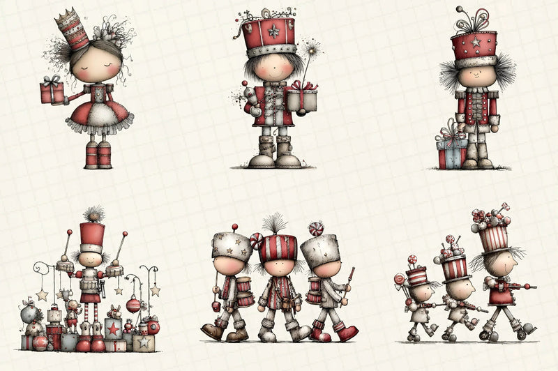 Whimsical Christmas Nutcracker Clipart Bundle - CraftNest - Digital Crafting and Art