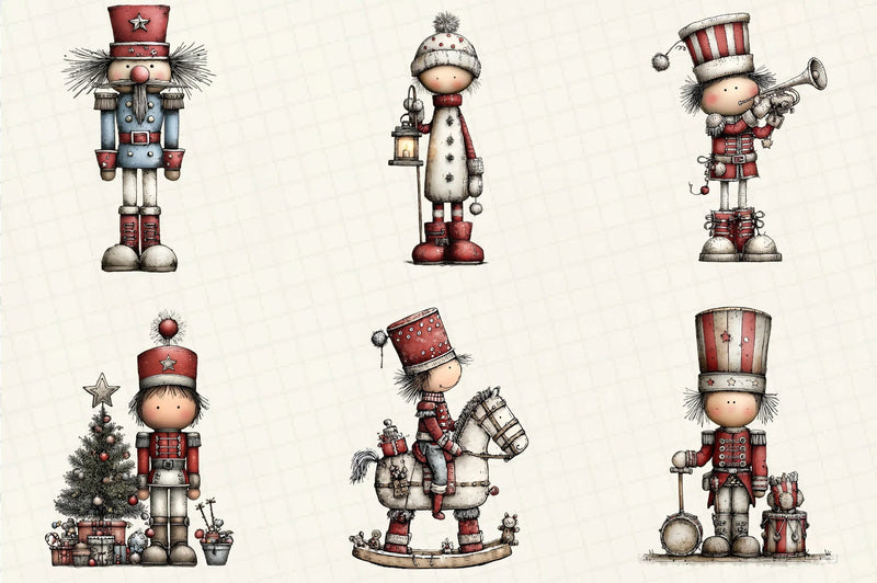 Whimsical Christmas Nutcracker Clipart Bundle - CraftNest - Digital Crafting and Art
