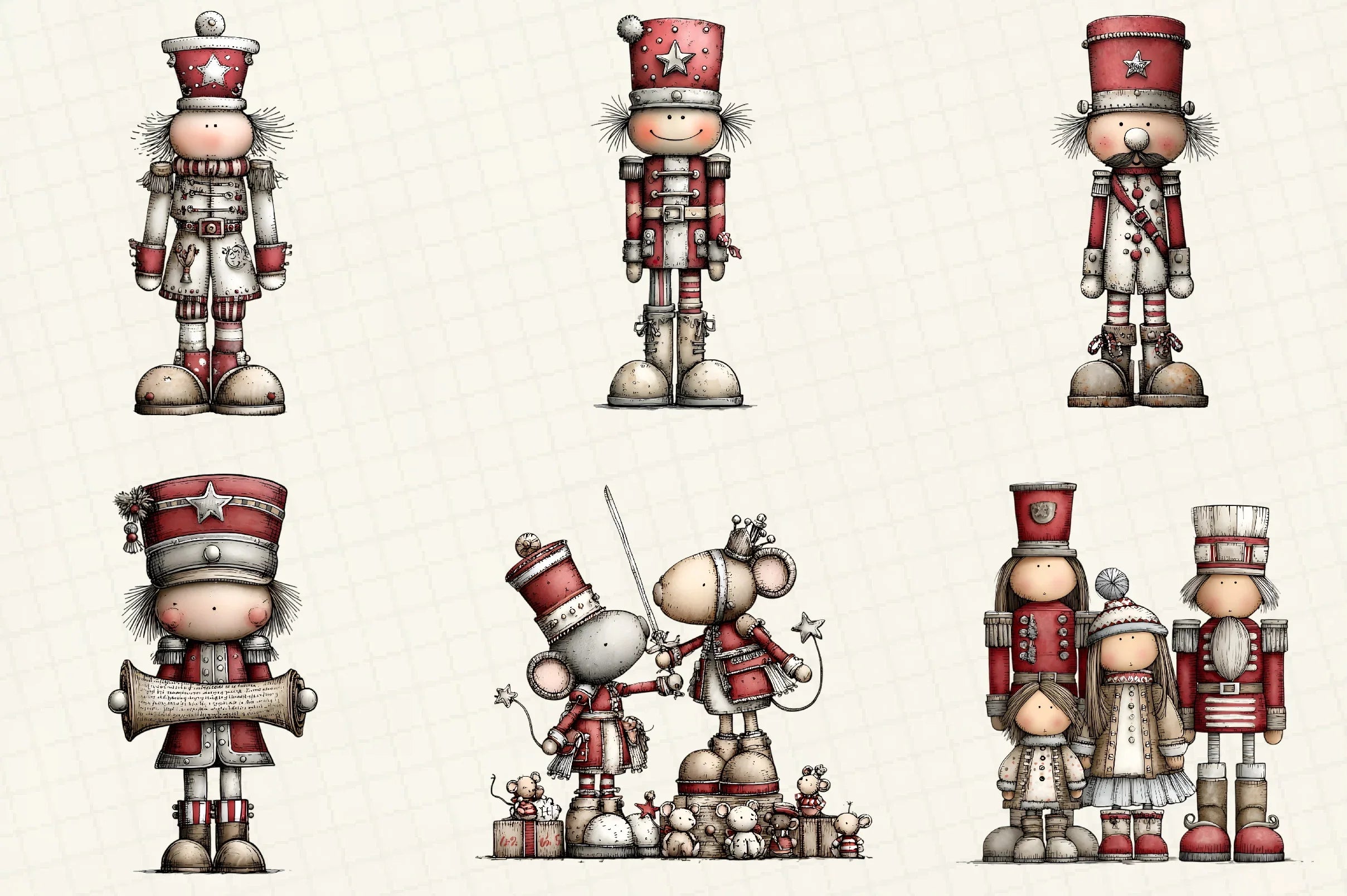 Whimsical Christmas Nutcracker Clipart Bundle - CraftNest - Digital Crafting and Art