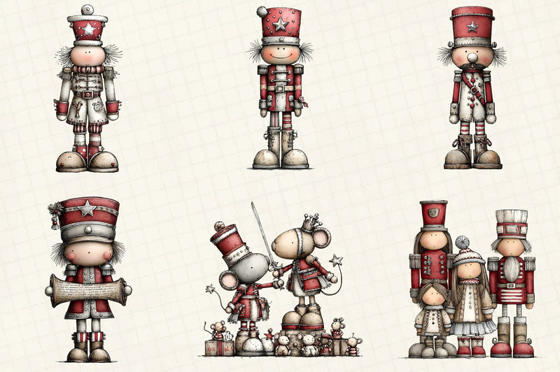 Whimsical Christmas Nutcracker Clipart Bundle - CraftNest - Digital Crafting and Art
