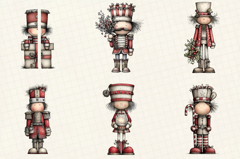 Whimsical Christmas Nutcracker Clipart Bundle - CraftNest - Digital Crafting and Art